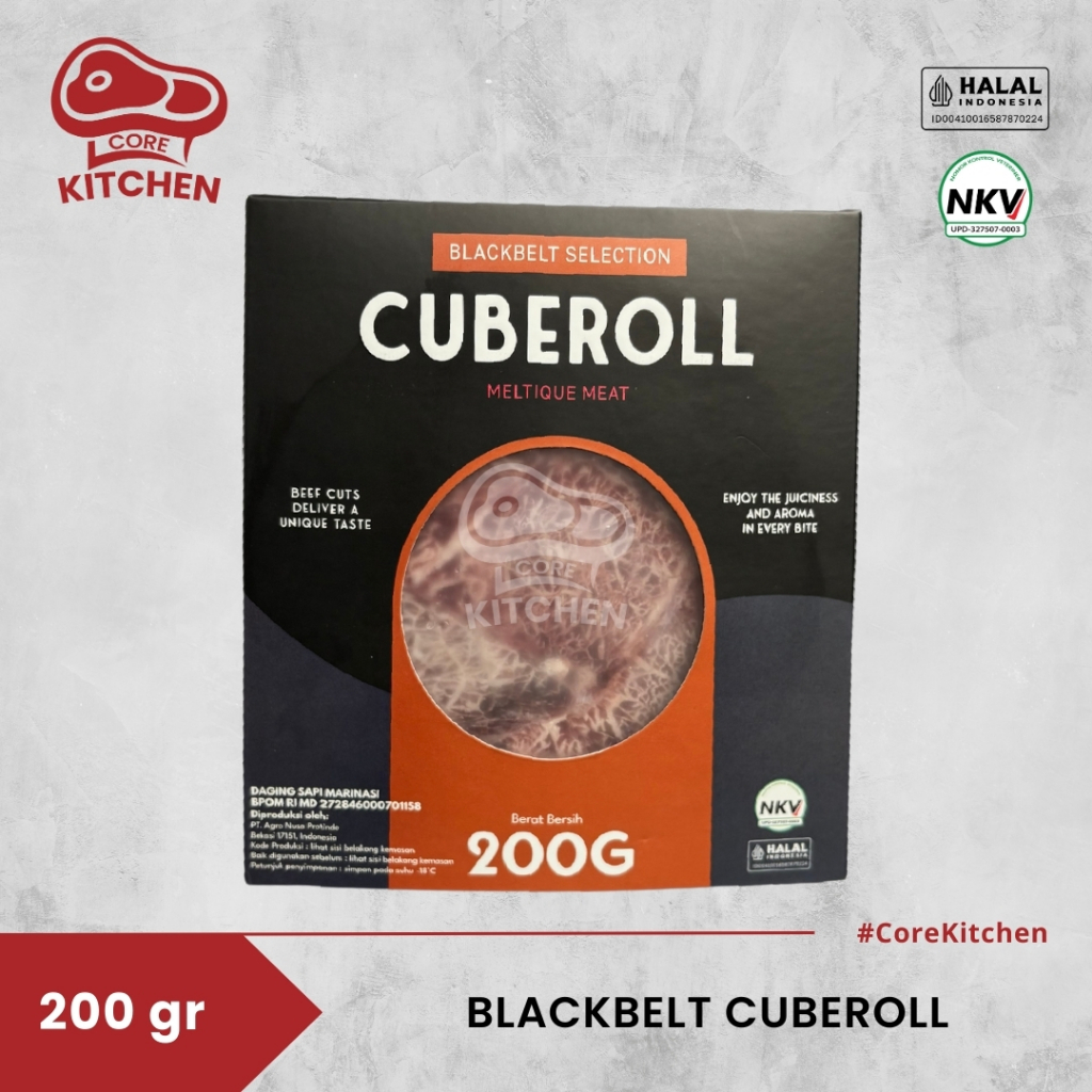 

Blackbelt Cuberoll Steak Meltique | Daging Cuberoll Meltique 200 gram