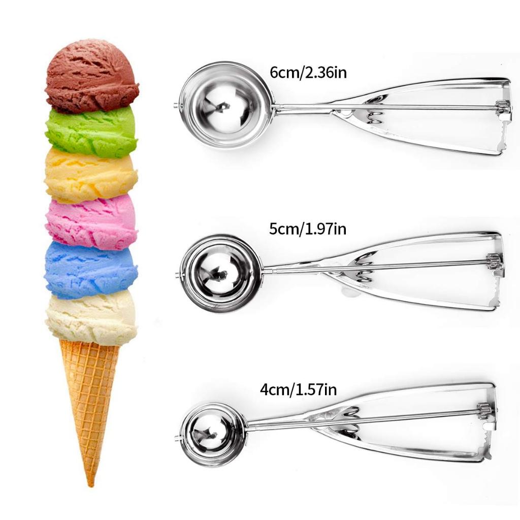 SCOOP ICE CREAM 4 CM 5 CM 6 CM / SENDOK ICE CREAM STAINLEES