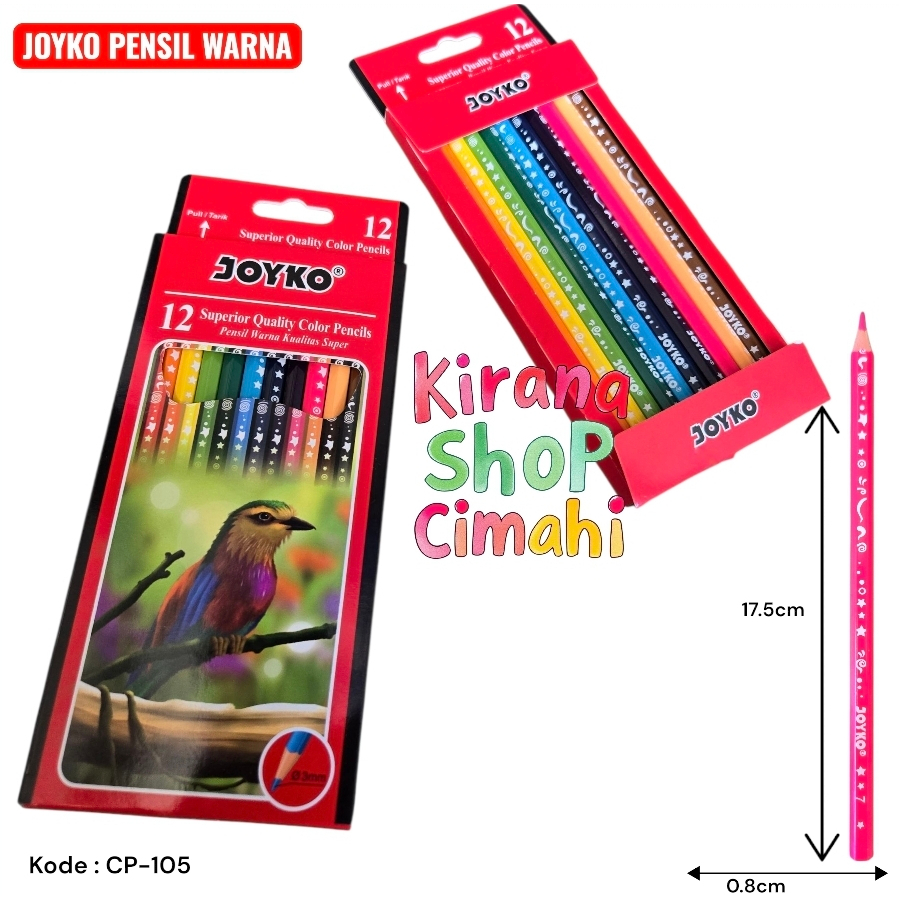 

PENSIL WARNA JOYKO ISI 12 WARNA / COLOR PENCILS