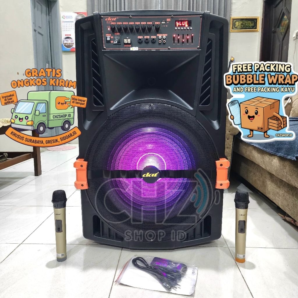 DAT DT 1809 Maxi Speaker Portable Speaker Bluetooth Speaker Troli 18 inch DAT DT1809 MAXI DISKON TER