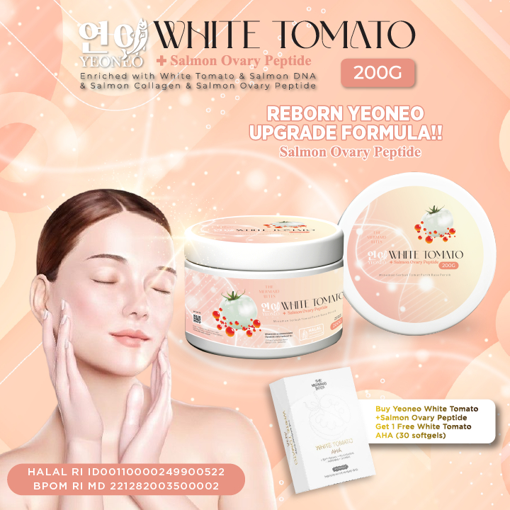 REBORN YEON-EO WHITE SALMON DNA POWDER GLOW & ANTI AGING The Mermaid Bites BPOM