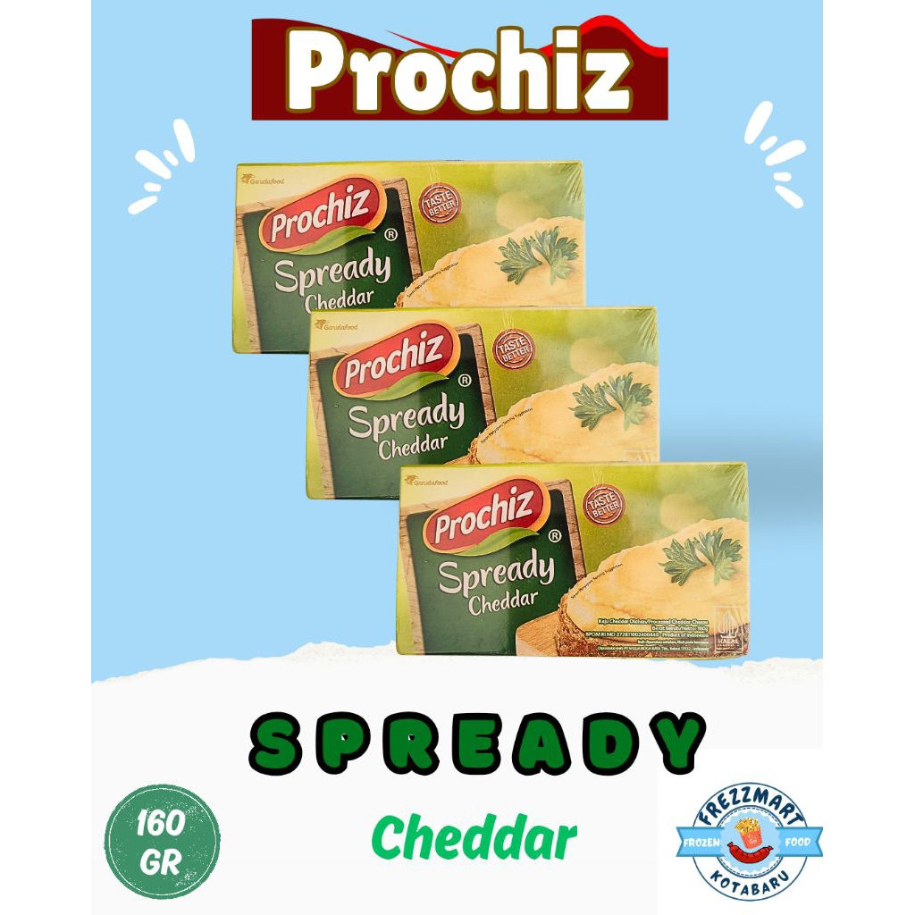 

PROCHIZ SPREADY CHEDDAR 160 GR Frezzmart Kotabaru