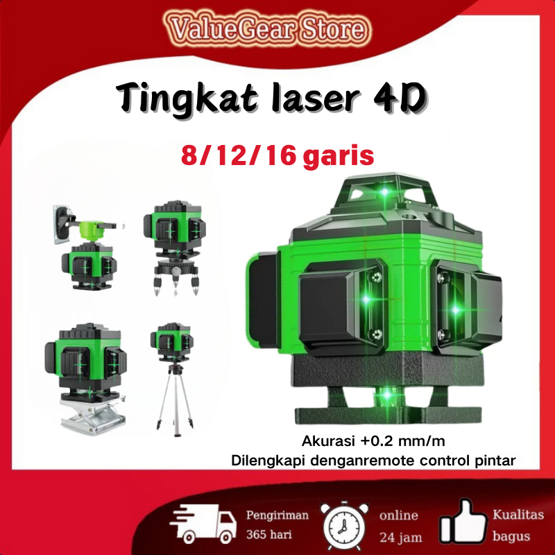 Waterpass laser multifungsi 8 line 59000MAH laser tukang bangunan 12 line laser level 16 line