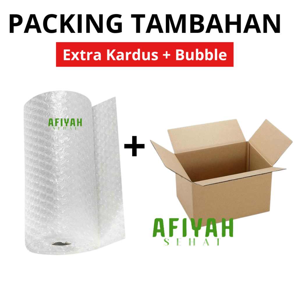 

Bubble Wrap & Kardus Extra Tambahan Packing Agar Paket Lebih Aman
