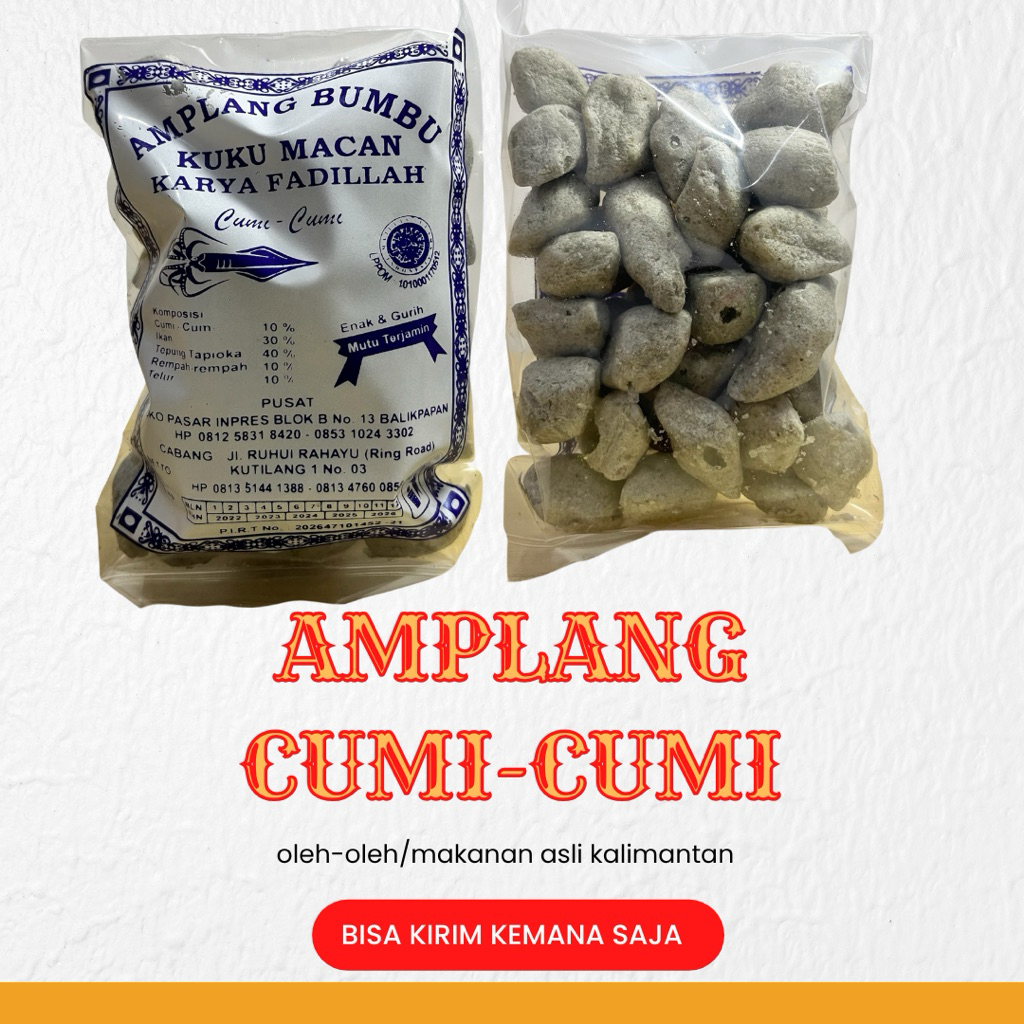 Cemilan Oleh-oleh Amplang Cumi-cumi gurih renyah Khas Balikpapan