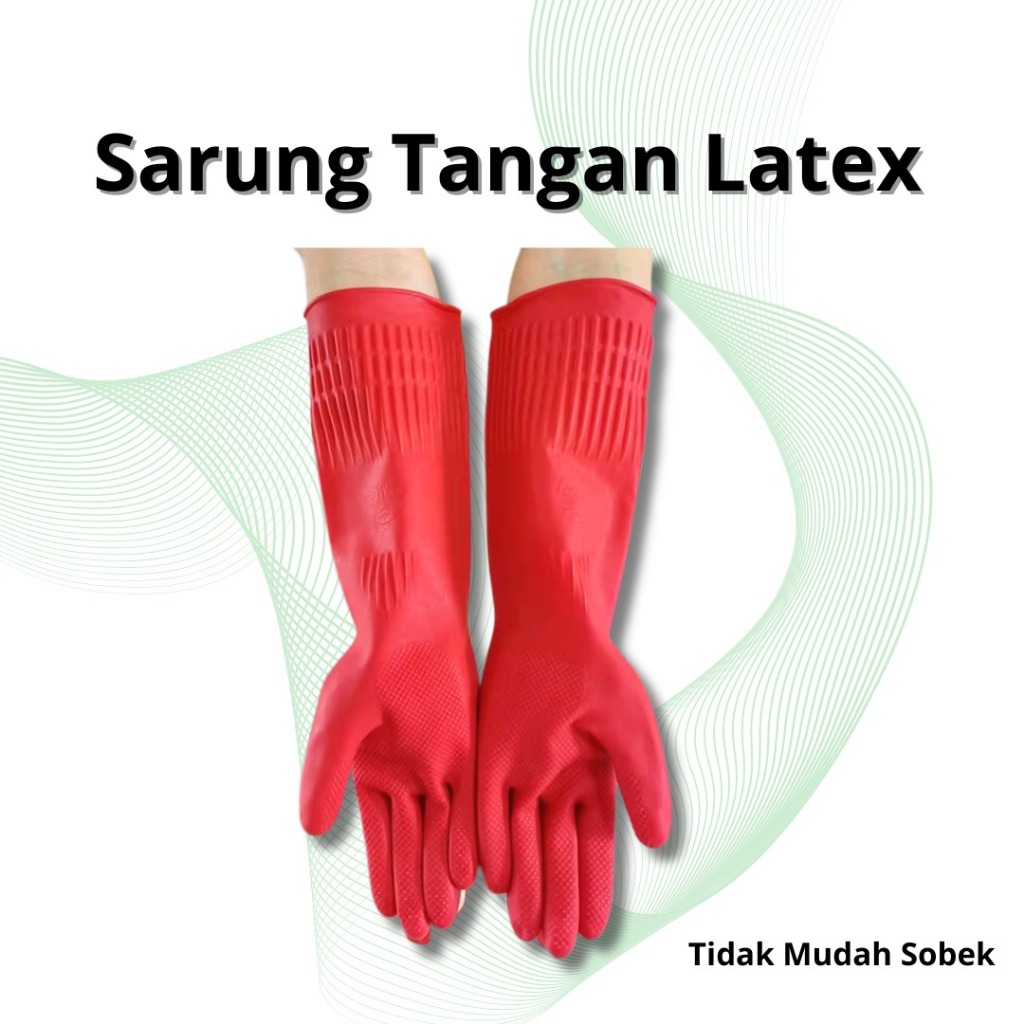 Sarung tangan latex merah-Sarung tangan karet latex-Sarung tangan latex serbaguna