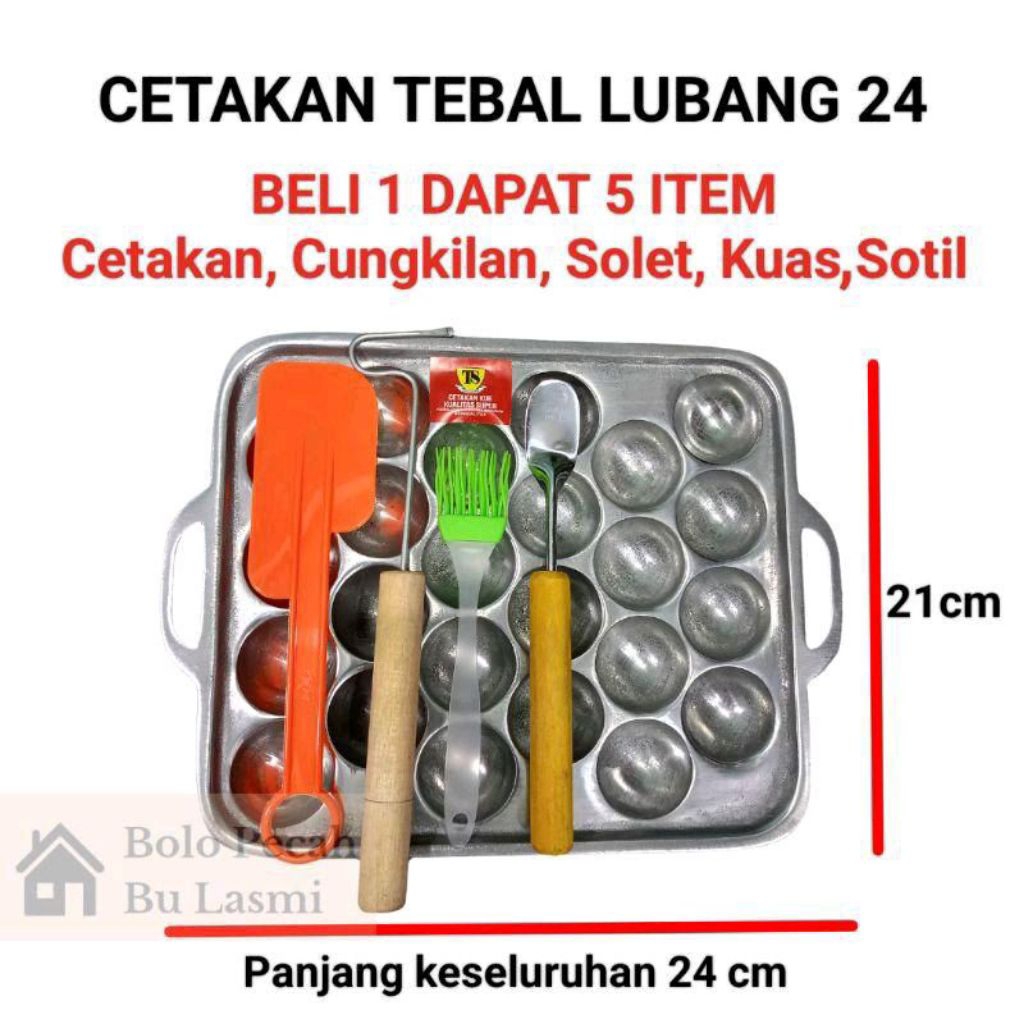 BL - PROMO CETAKAN TEBAL LUBANG 24 / Cetakan Takoyaki / Cetakan Telur Congkel / Cetakan Bola-bola Mi
