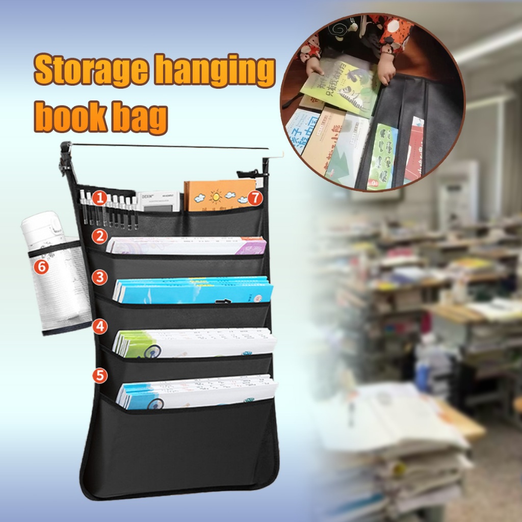 【1pc】 Tas buku meja gantung Desain Serbaguna, Dapat Digunakan sebagai Rak Buku Penyimpanan meja mult