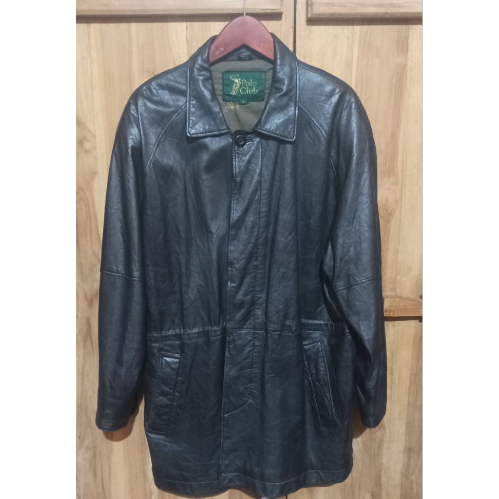 jaket kulit asli POLO CLUB