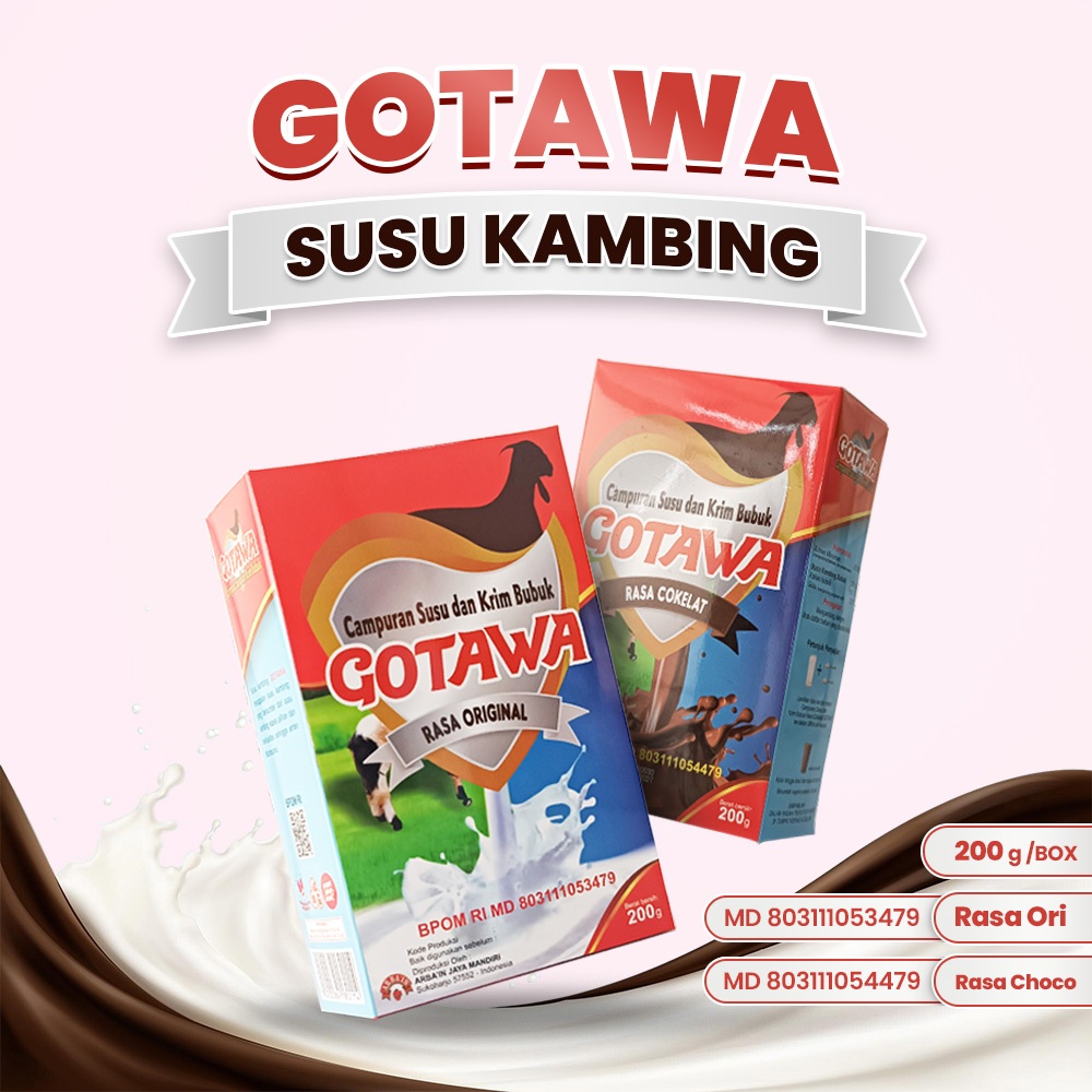 

SUSU GOTAWA Susu Kambing Etawa Rasa Original Dan Cokelat Tinggi Kalsium Fosfor Untuk Tulang Sendi