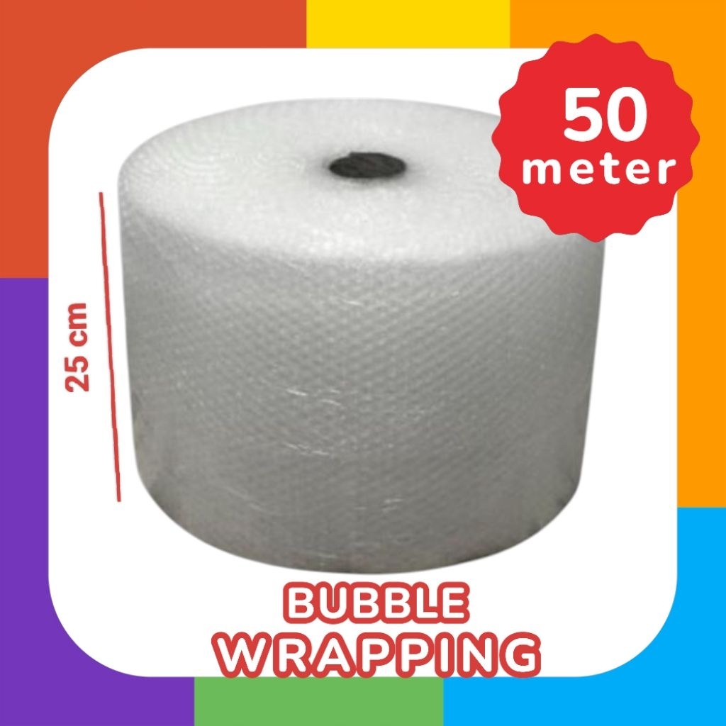 

BUBBLE WRAPPING 25 cm Panjang 50 meter Ukuran Kecil