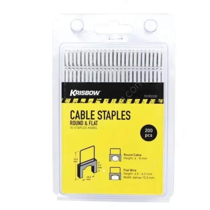 

KRISBOW Cable Staples Round & Flat Staples Kabel (200pcs)