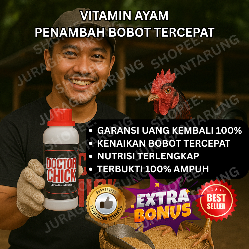 [REKOR PANEN TERCEPAT],Vitamin Ayam Broiler Agar Cepat Besar,Vitamin Ayam Broiler Murah,DOCTOR CHICK