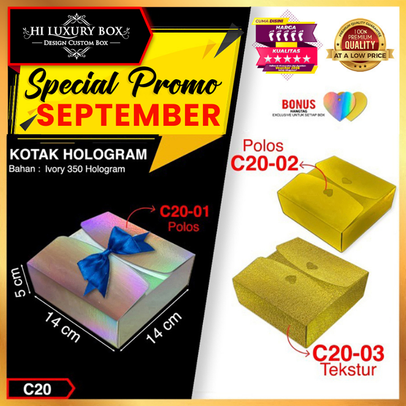 

Gift Box Hologram - Kotak Kado Hologram Aestetic Pake Tali - C20