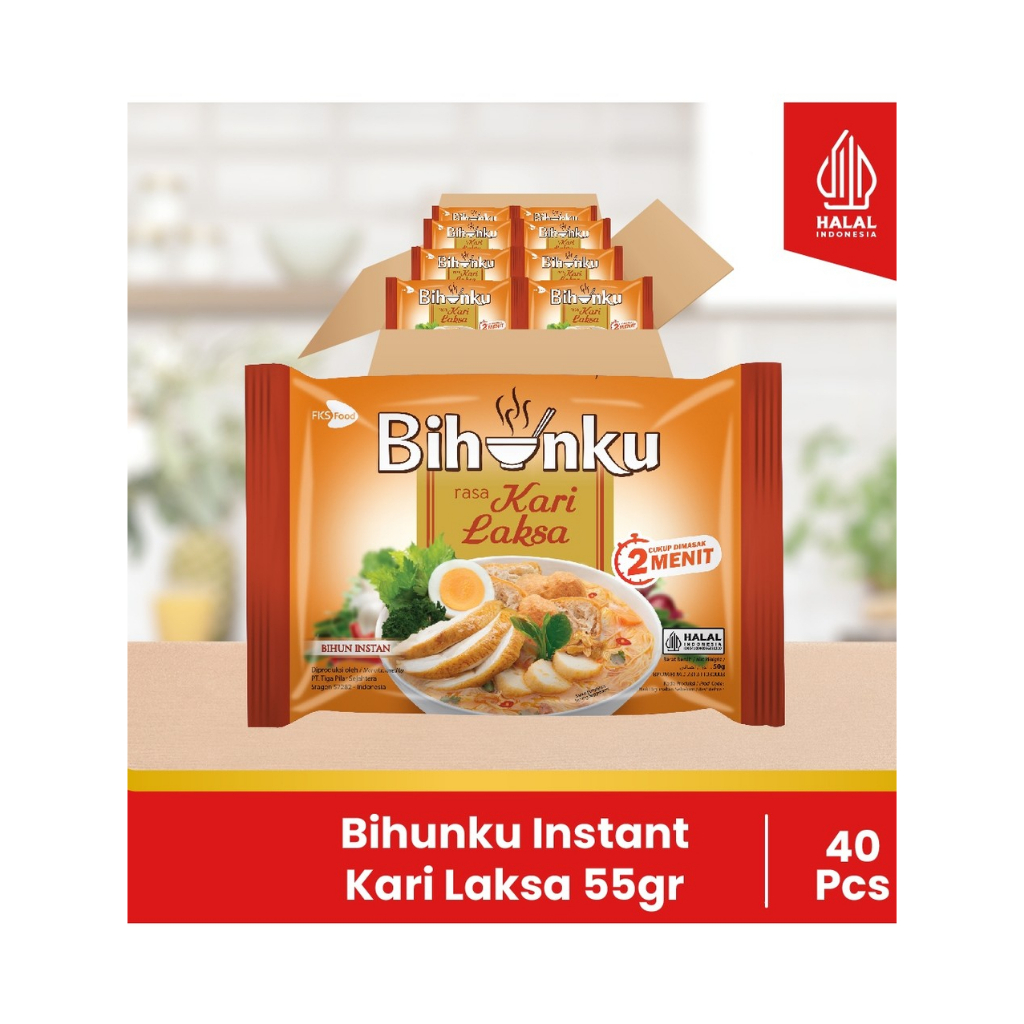 

Bihunku Instan - Kari Laksa - 1 Karton - 40 Pcs - 55gr