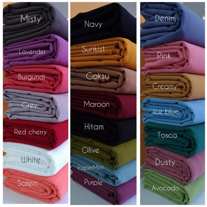 KAIN DIAMOND CREPE METERAN MURAH (0,5 M) - KAIN BAHAN UNTUK HIJAB