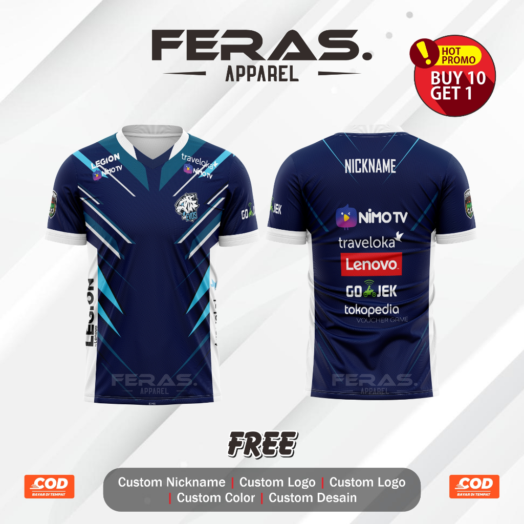 Baju Kaos Jersey EVOS 2018