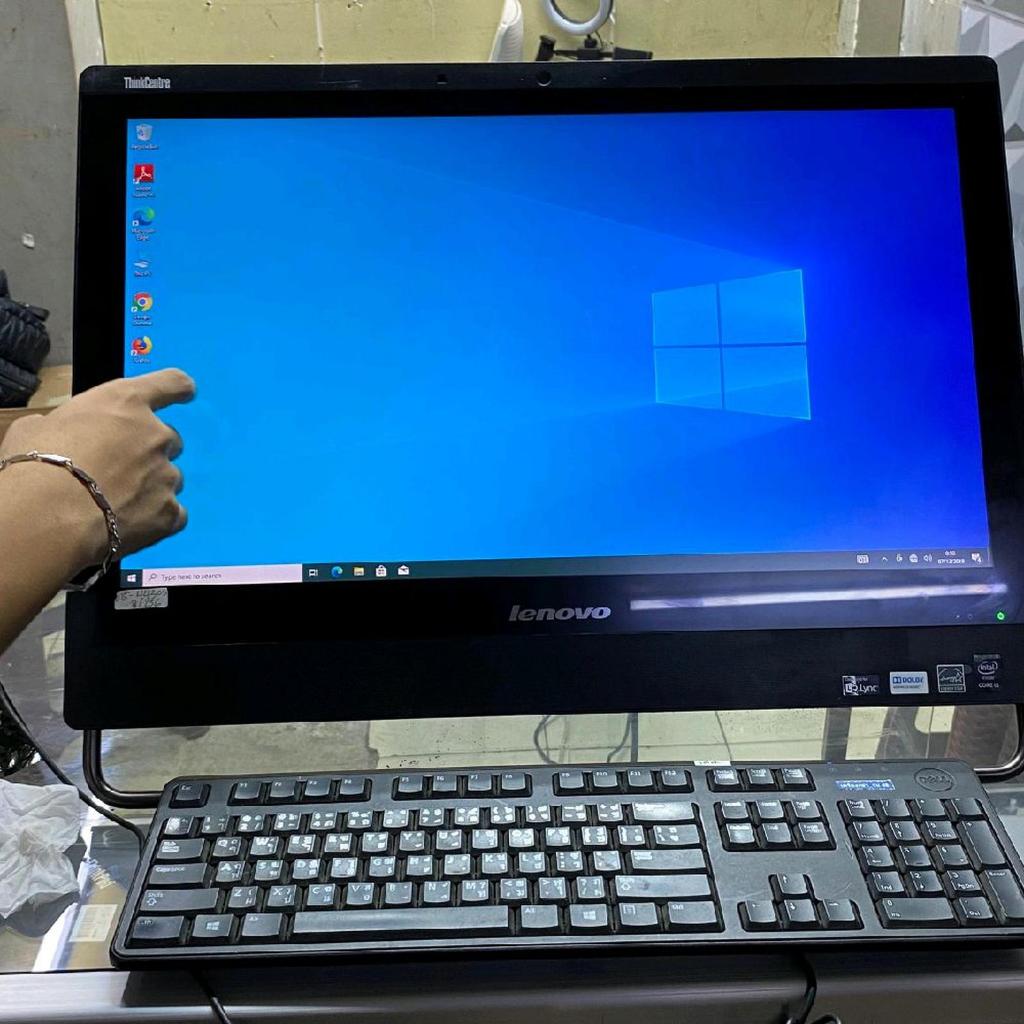 CPU PC ALL IN ONE LENOVO THINKCENTER CORE I5 4590 RAM 8GB SSD 128GB LAYAR 24IN MULUS
