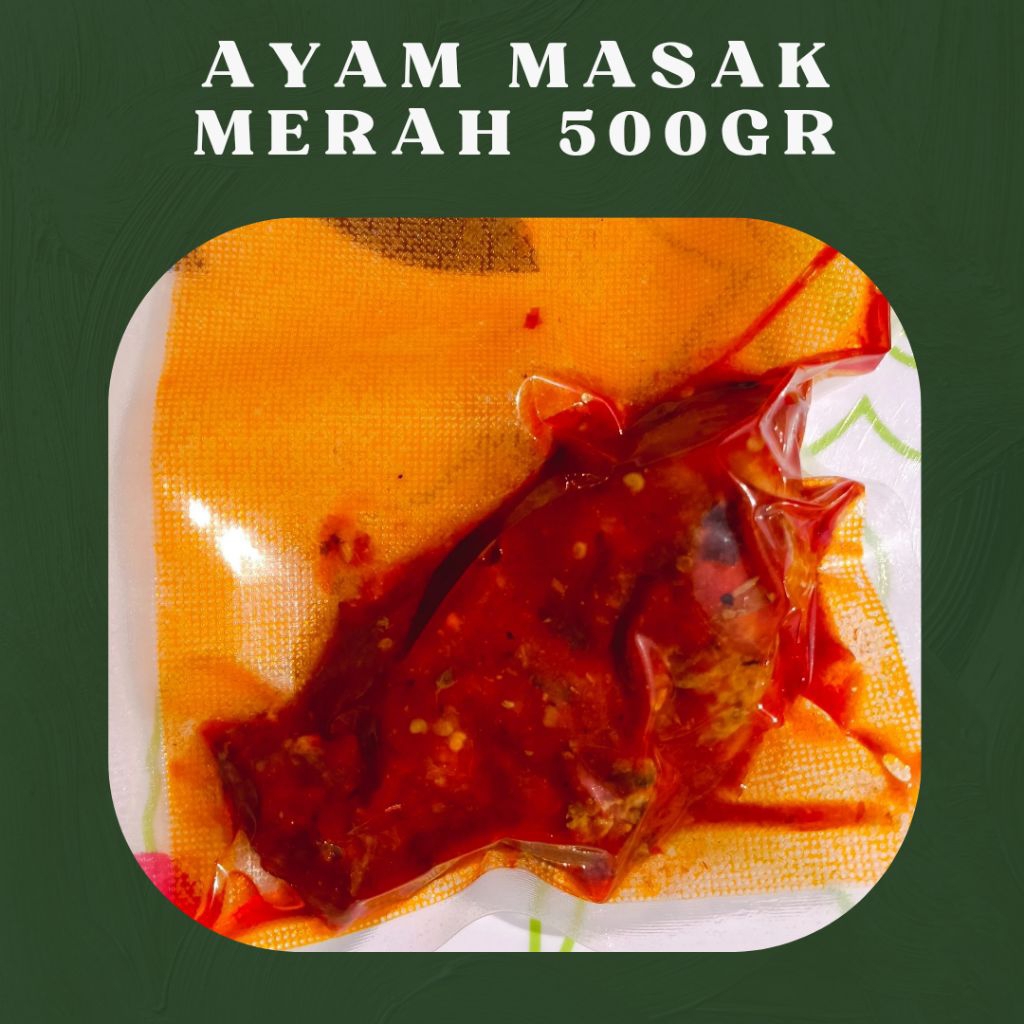 

Ayam Masak Merah Vacuum / Ayam Masak Balado Khas Melayu / Frozen / Siap Saji 500gr
