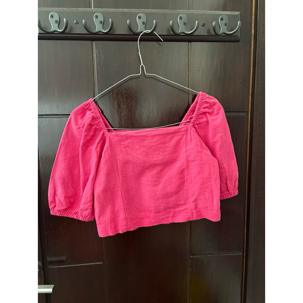 PRELOVED Crop Top Fuschia Pink
