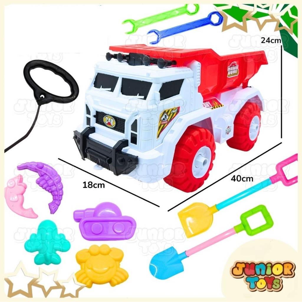 Mainan Mobil Jumbo Truk Bak Pasir dan Cetakan Pasir Sekop Mainan Anak