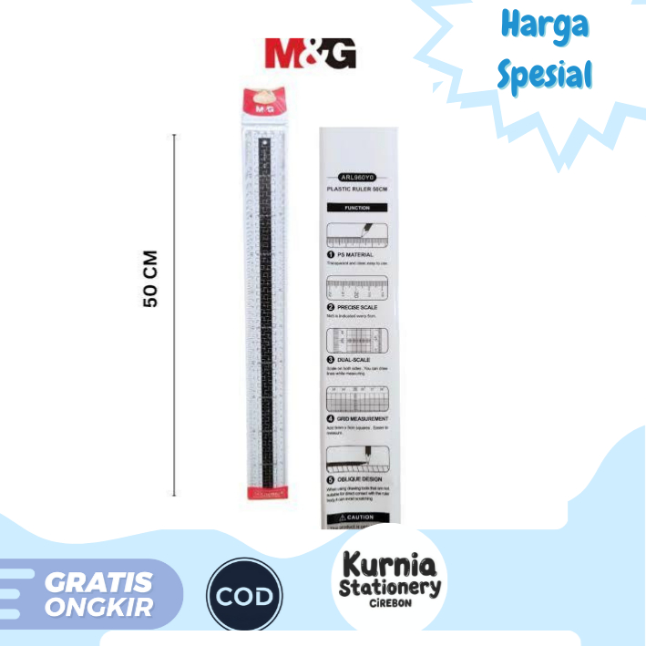 

M&G Penggaris Bening 50 Cm ARL960Y0