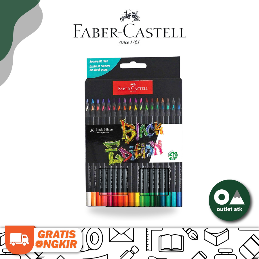 

Pensil Warna Kayu Faber Castell Black Edition Colour Pencil 36 Colours