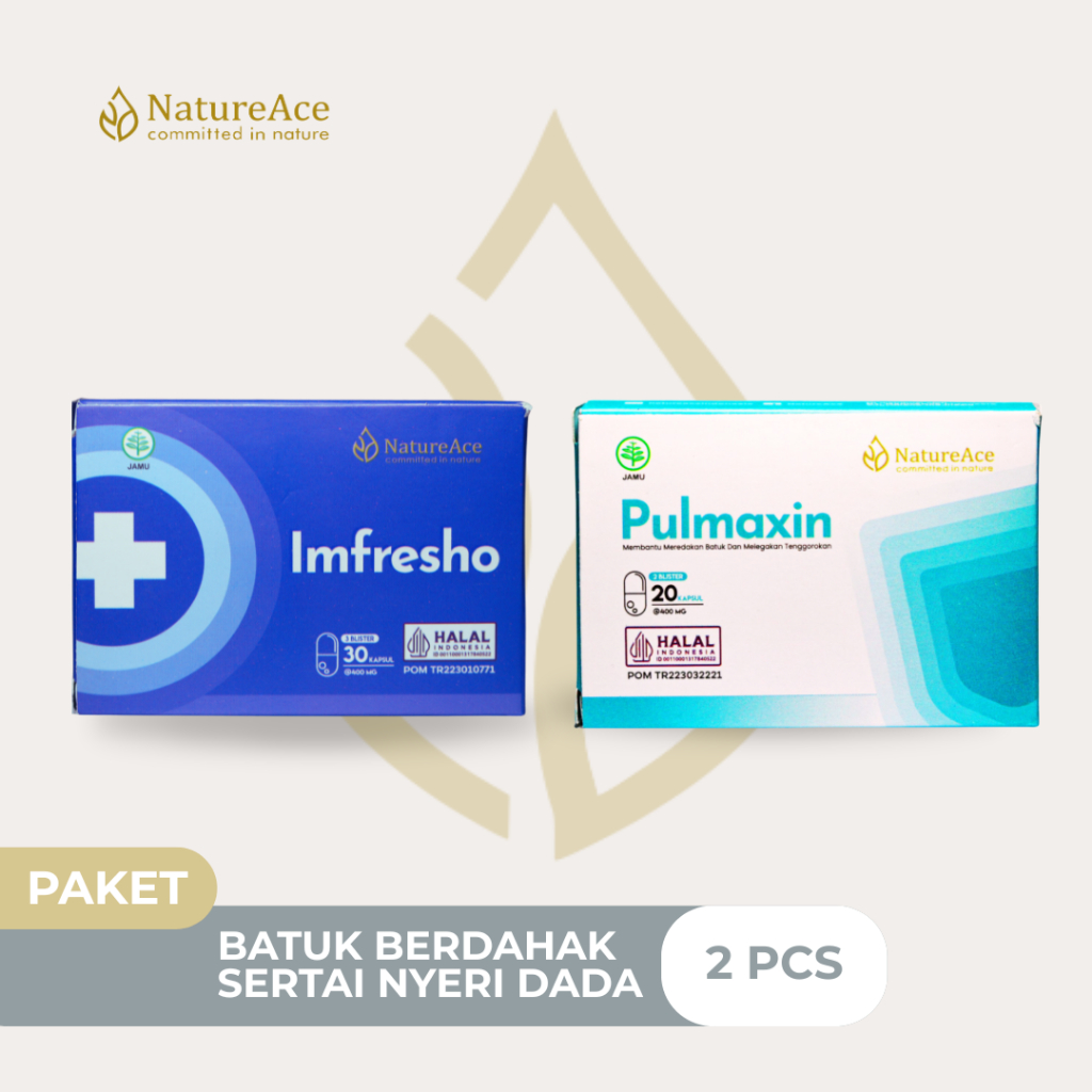 Nature Ace Obat Batuk Berdahak Nyeri Dada sertai Sesak Paket Herbal