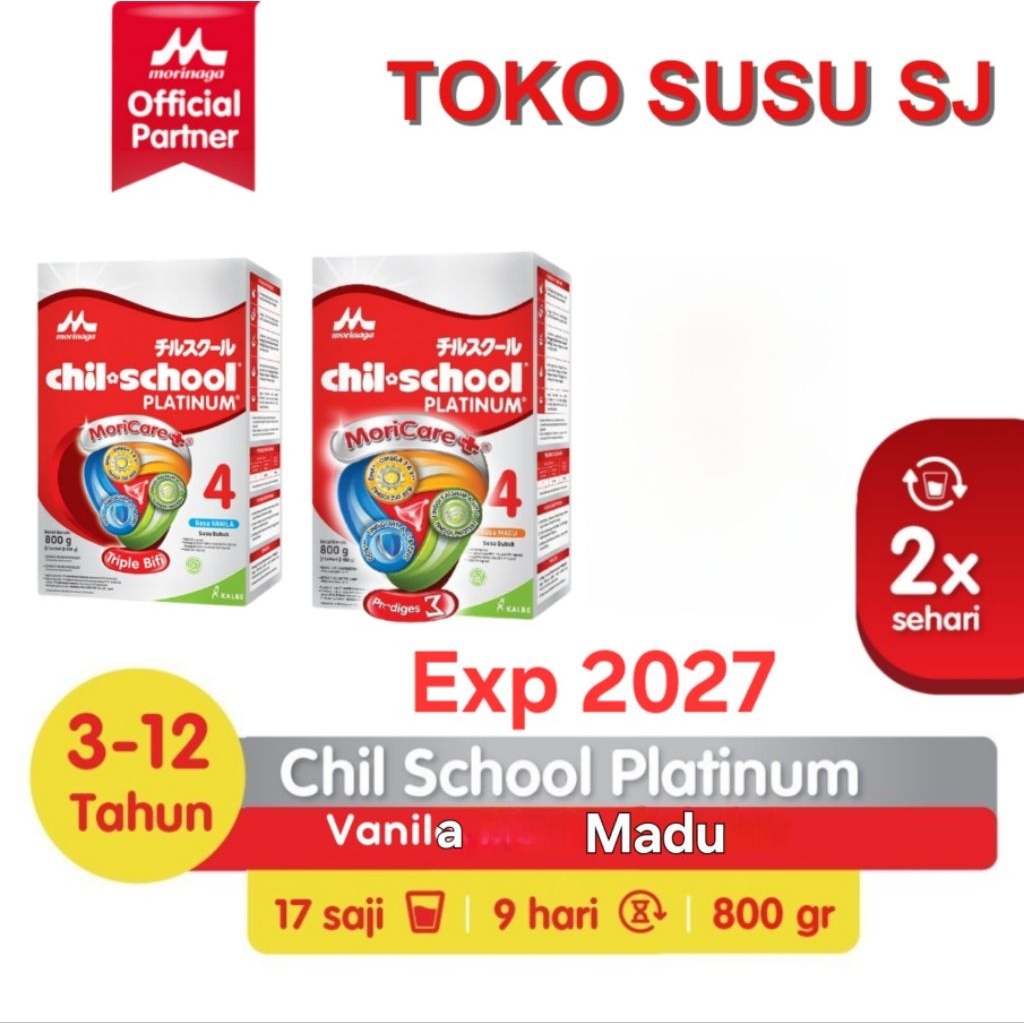 CHILSCHOOL PLATINUM VANILA MADU COKLAT 800 GRAM/CHIL SCHOOL/PLAT/800GR