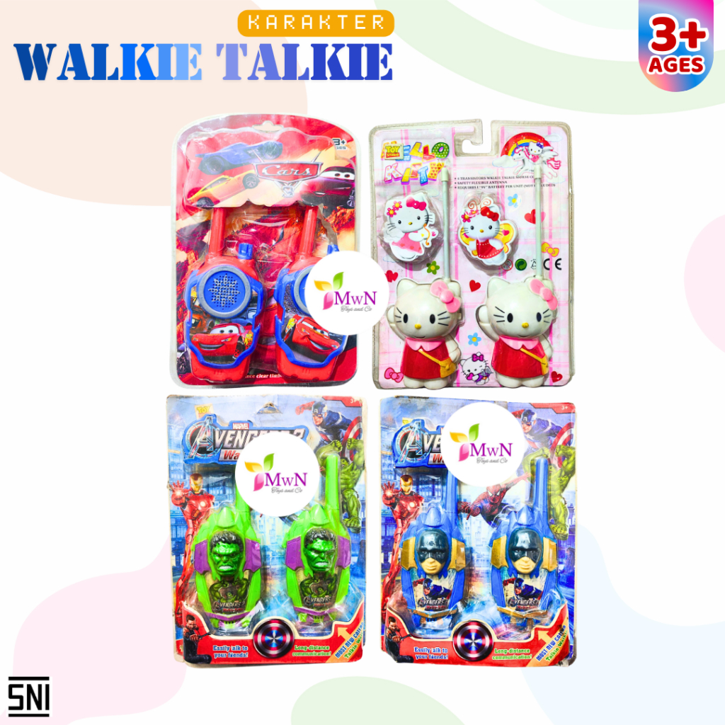 MWN Mainan Walkie Talkie Sepasang Karakter