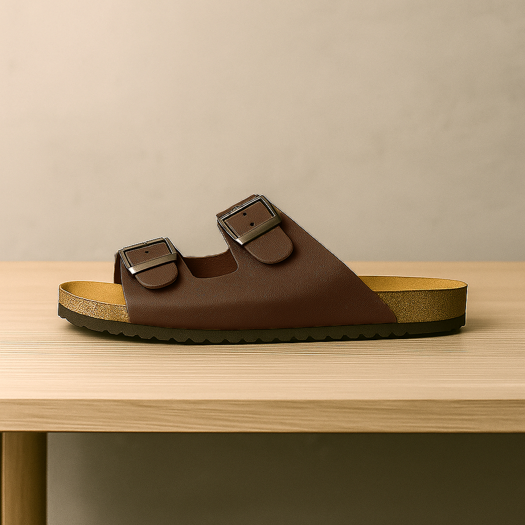Jackson Leather LT Series - Zoe Berlin - Sandal Footbed Slides Pria - Sendal Kulit Cowok