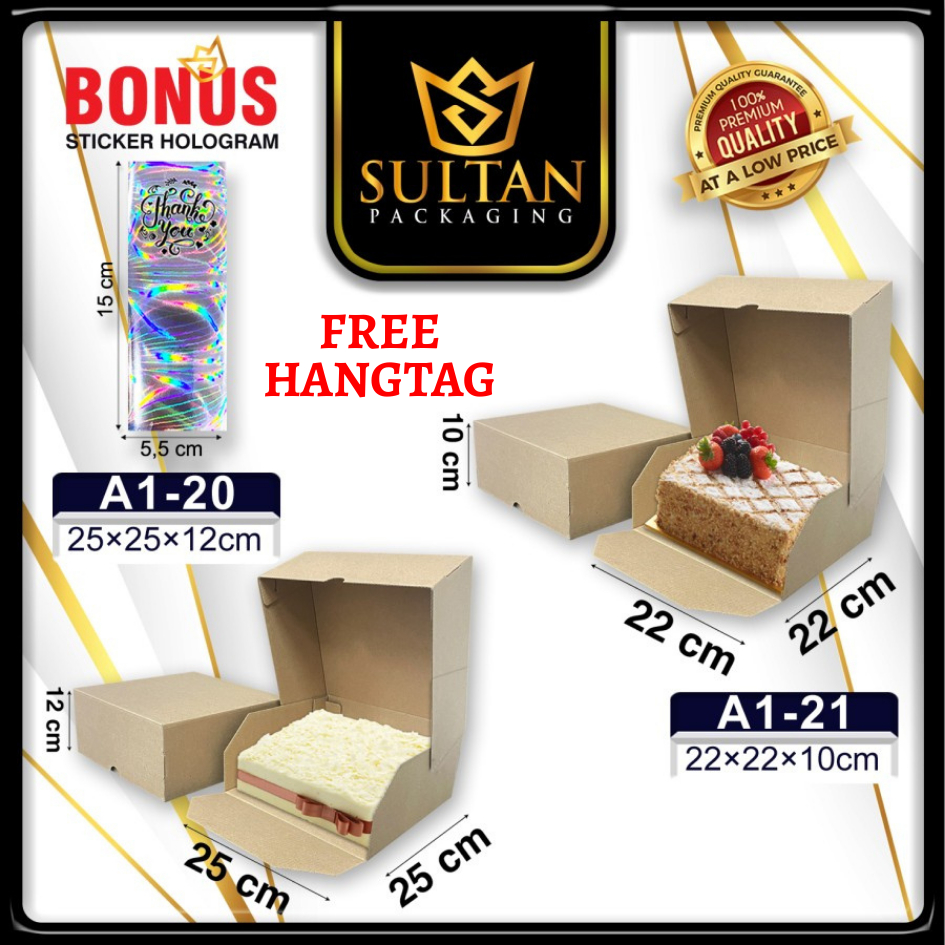 

Kotak Kue|Dus Kue|Kotak Serbaguna|Kraft|22x22x10| A1-20