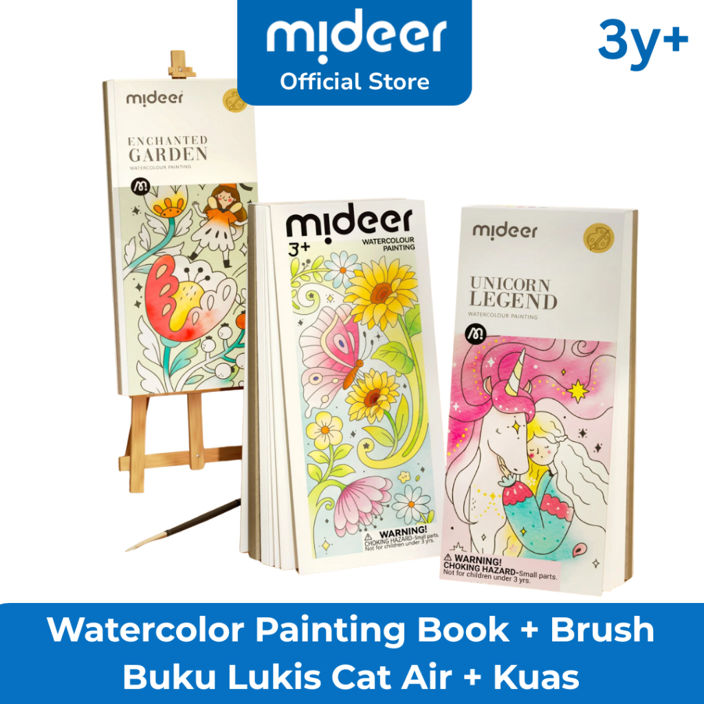 

Mideer Watercolor Painting Book Magic Water Painting Book Color Colour Watercolour Buku Lukis Melukis Buku Warna Cat Air Mainan Mewarnai Anak Perempuan Usia Umur 5 6 7 8 9 10 Tahun +