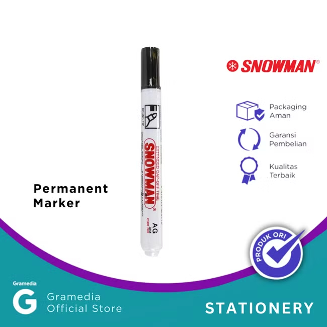 

Gramedia Tunjungan : Snowman Marker AG-12 Black
