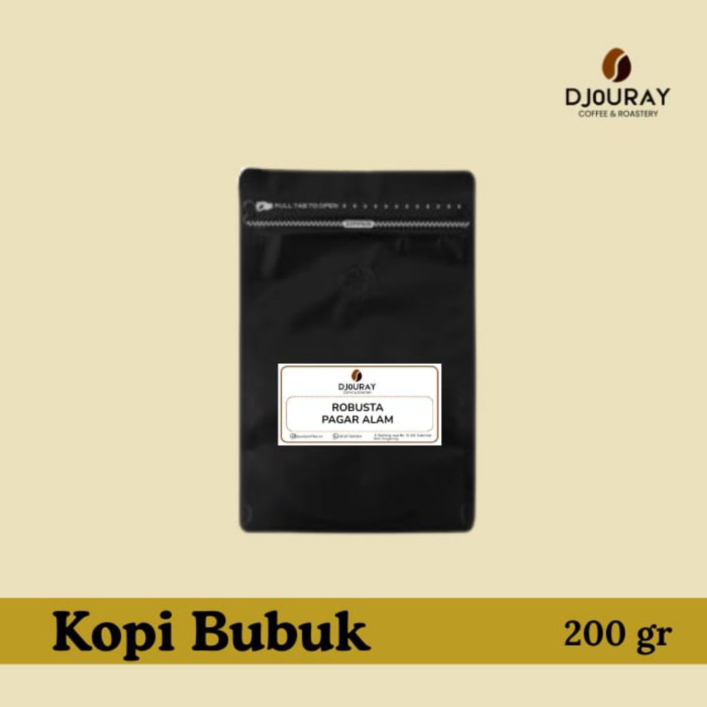 

Djouray Coffee - Kopi Bubuk Robusta Pagar Alam - Biji Kopi Asli