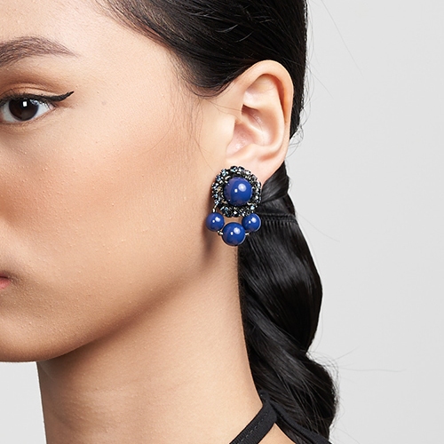 Aidan and Ice - Willow Navy Earrings