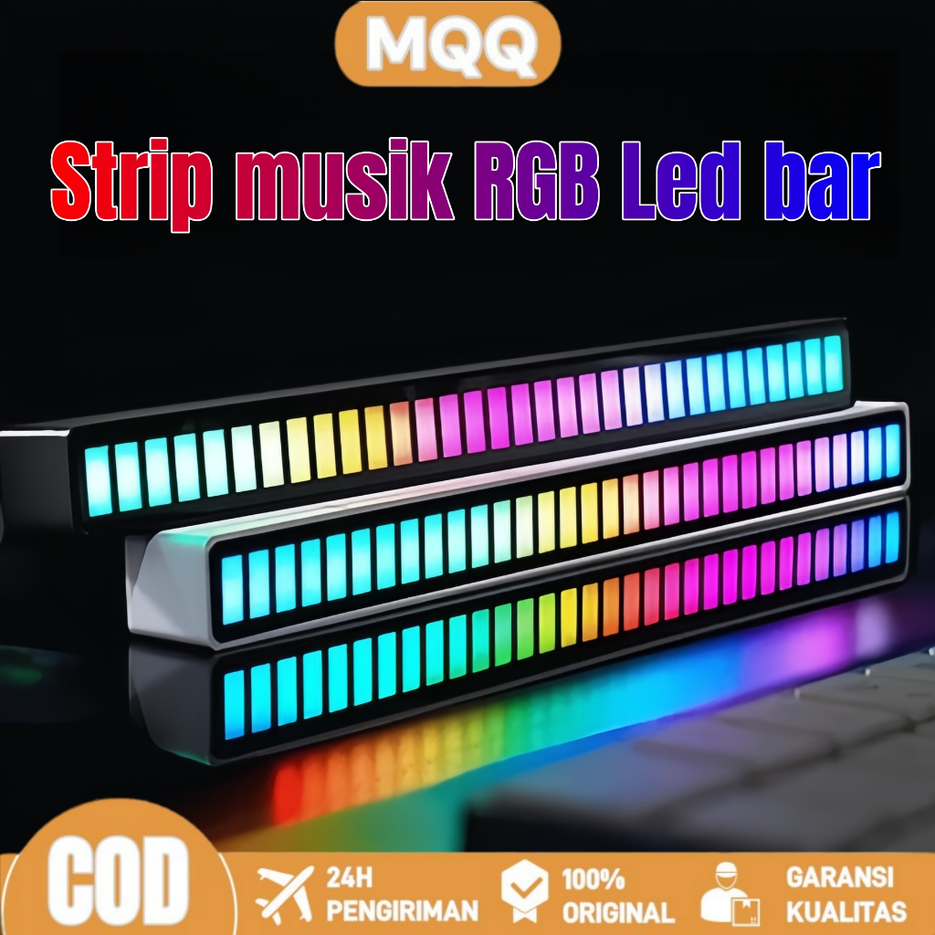 RGB music strip Led bar lampu equalizer audio spectrum sensor suara RGB music strip