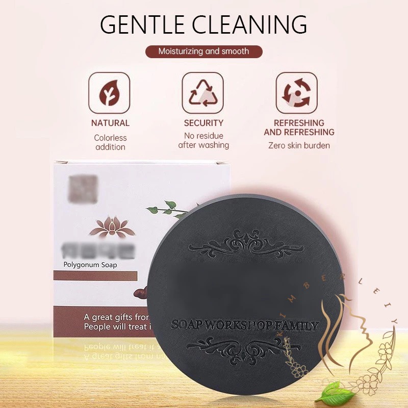 Sampo penghitam rambut uban Sabun Sampo Gelap Rambut Polygonum soap sabun rambut hitam shampo penghi