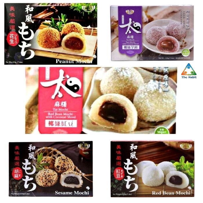 

(The Habit) Royal Family Mochi Taiwan Peanut / Taro / Red Bean / Sesame 210 Gr