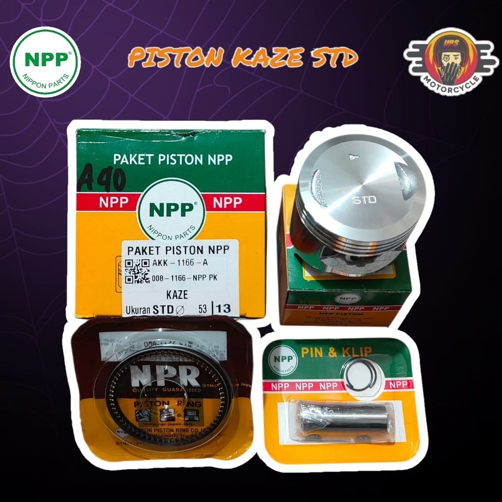 Piston Seher Kit Set NPP Kawasaki Kaze 1166  Os Oversize Std 50 200 P 13