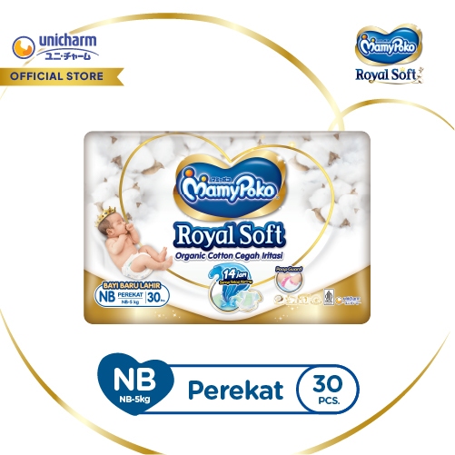 Mamypoko Royal Soft Organic Perekat NB 30