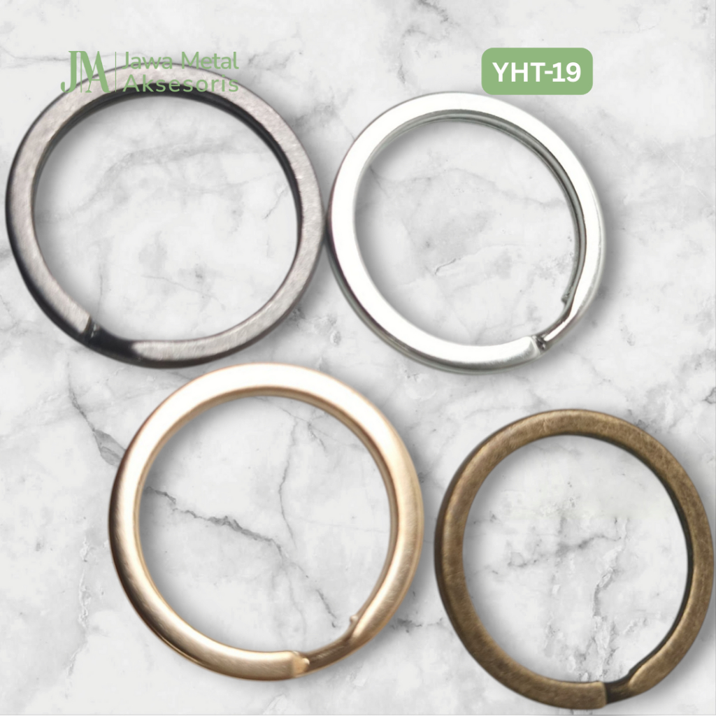 Jawa Alloy Key Ring Gantungan Kunci Gepeng Keychain Konektor YHT-19