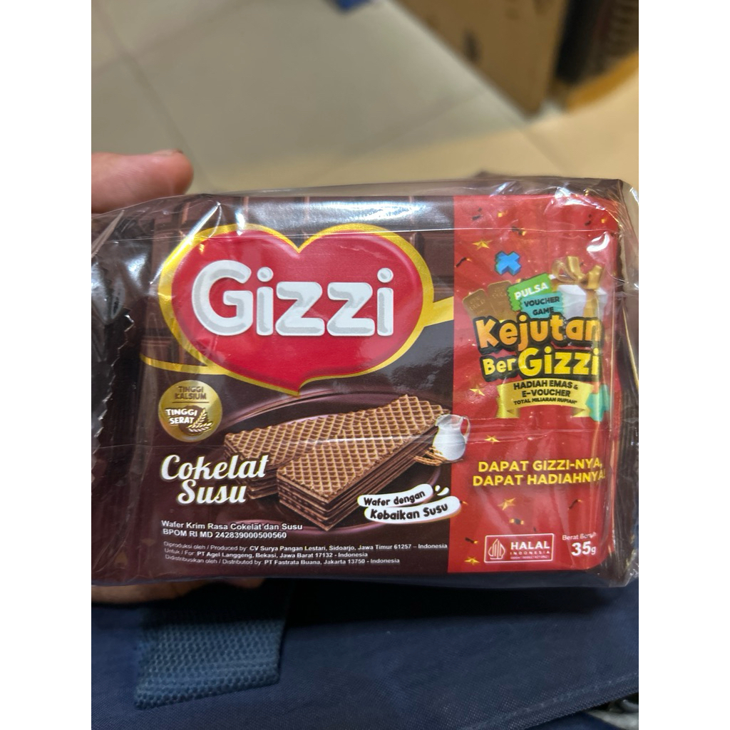

Gizzi Wafer cokelat susu 35gram x10
