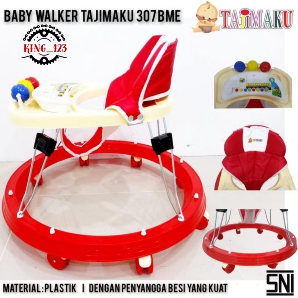 kereta bayi/ baby Walker /Apollo / belajar jalan tajimaku 307 BME roda 8 musik