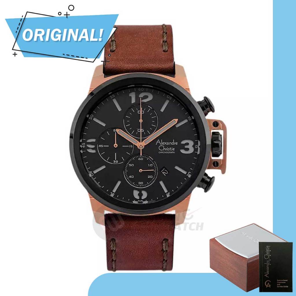 Jam Tangan Pria Analog Alexandre Christie 6280MC AC6280 AC 6280 MC 6280 MCLBRBA Original Garansi Res