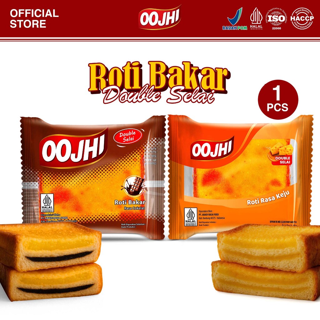 

OOJHI Roti Bakar Varian Rasa Cokelat Dan Rasa Keju Cemilan Enak Bersertifikat BPOM & Halal
