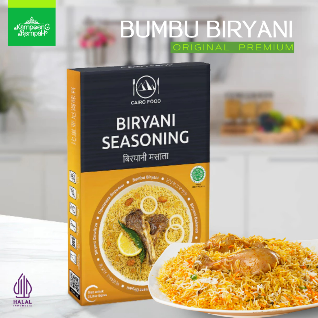

Bumbu Biryani Sehat – Tanpa MSG, 100% Rempah Murni | Cairo Food