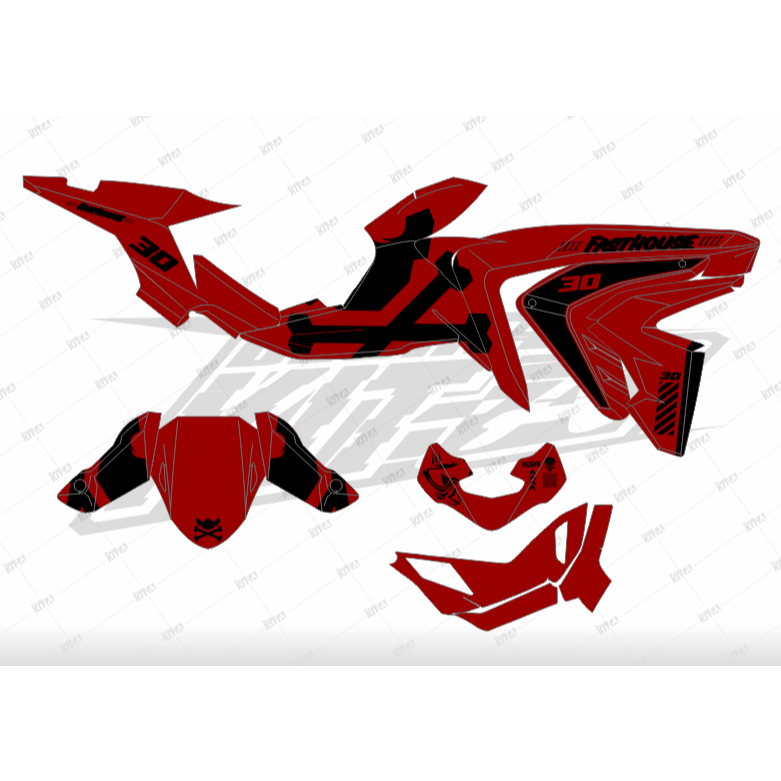 Decal Sticker Honda CB150X MOTIF SIMPLE HITAM LIST PUTIH ELEGANT N4-047 N4-032