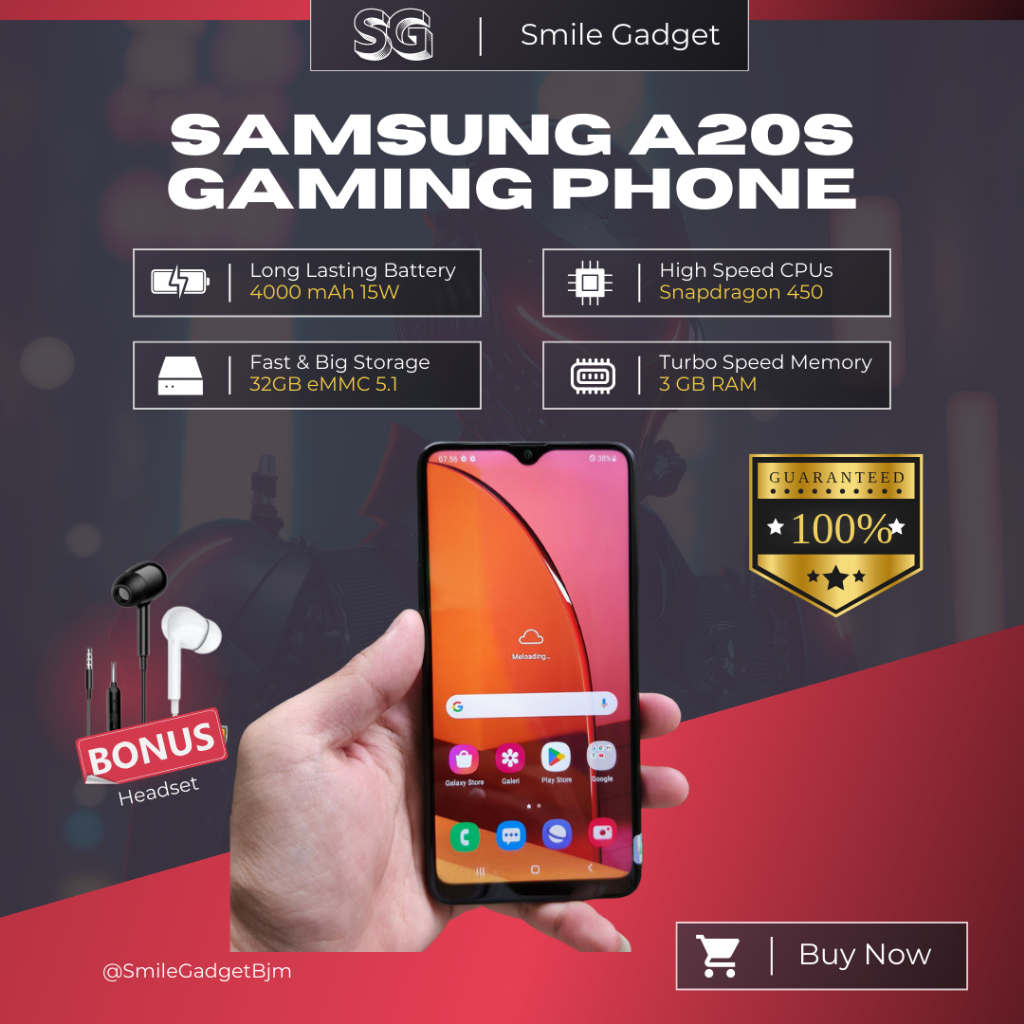 Hp Samsung A20s Snapdragon 450 Ram 3GB Internal 32GB Hp Second Hp Bekas