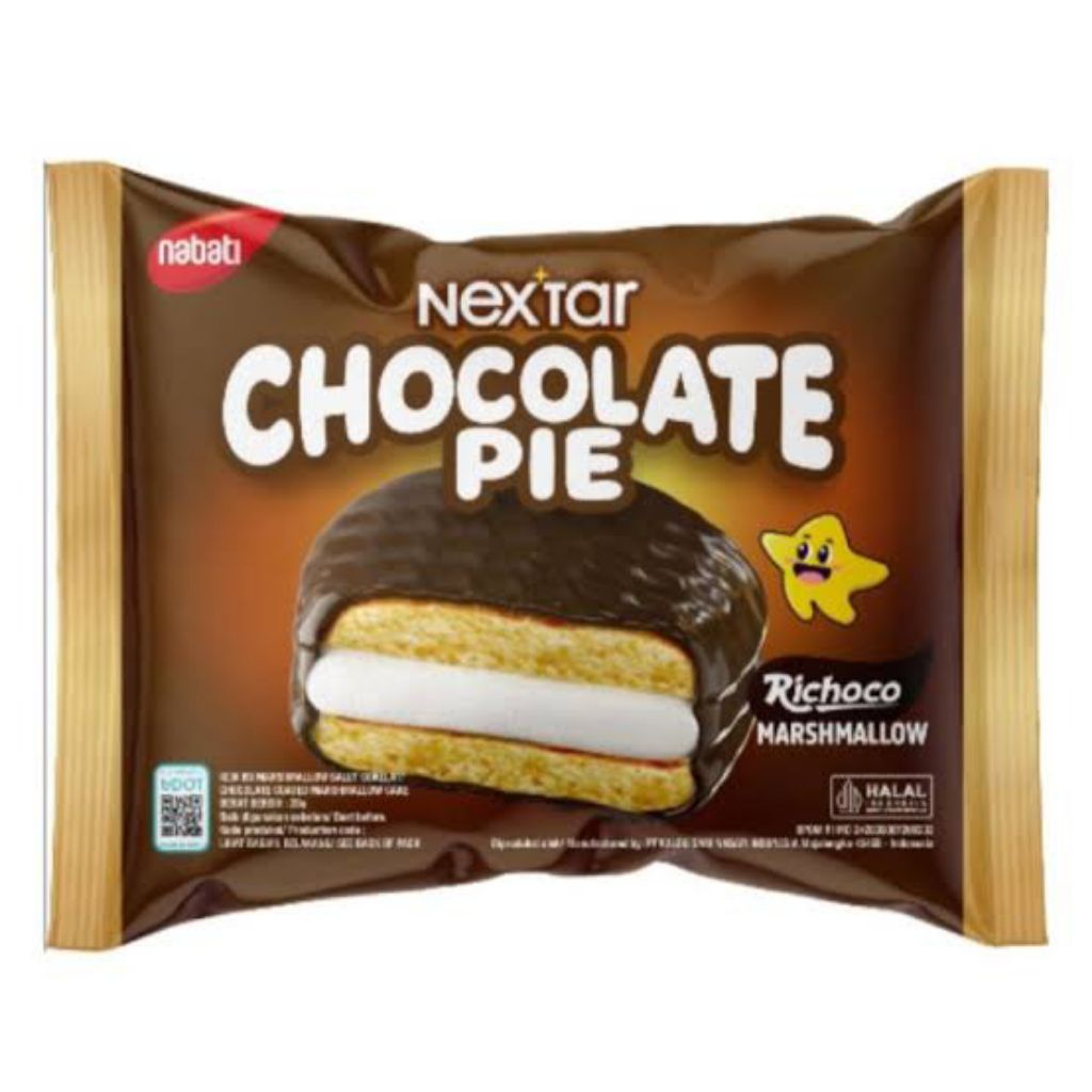 

Nextar Chocolate Pie Ecer 28g - Cemilan Manis Simpel